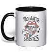 Mug with a colored handle Rolling stones europe 82 black фото