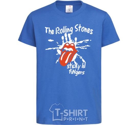 Детская футболка The Rolling Stones sticky fingers Ярко-синий фото