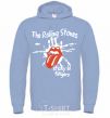 Мужская толстовка (худи) The Rolling Stones sticky fingers Голубой фото