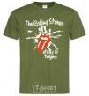 Мужская футболка The Rolling Stones sticky fingers Оливковый фото