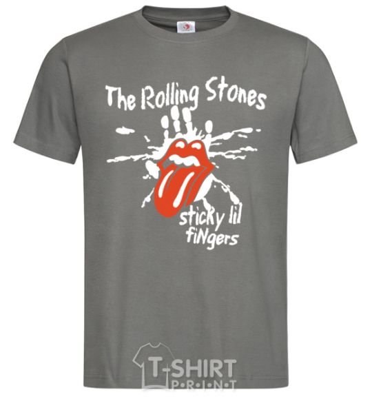 Мужская футболка The Rolling Stones sticky fingers Графит фото