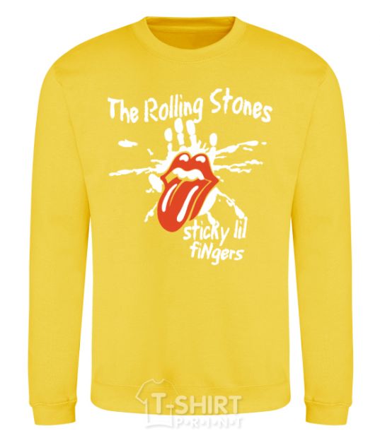 Свитшот The Rolling Stones sticky fingers Солнечно желтый фото