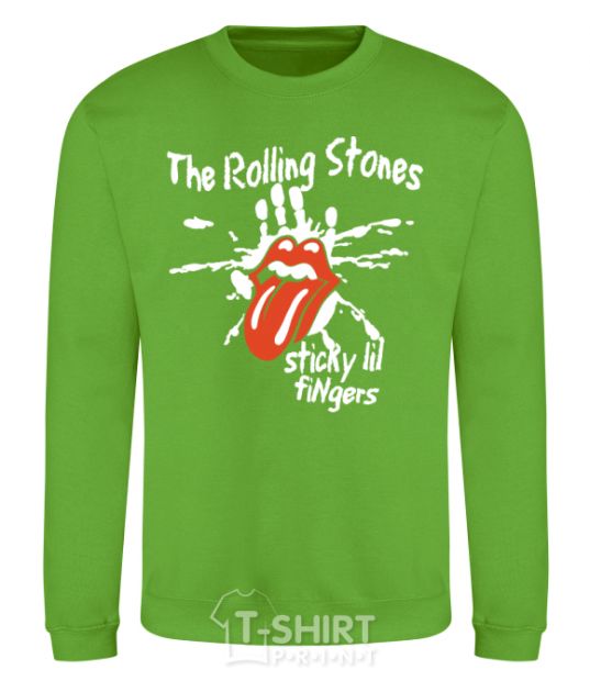 Свитшот The Rolling Stones sticky fingers Лаймовый фото