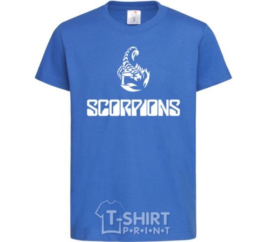Kids T-shirt Scorpions logo royal-blue фото