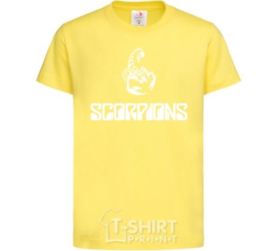 Kids T-shirt Scorpions logo cornsilk фото