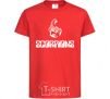 Kids T-shirt Scorpions logo red фото