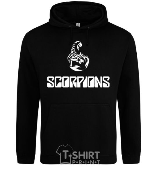 Мужская толстовка (худи) Scorpions logo Черный фото