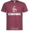 Men's T-Shirt Scorpions logo burgundy фото