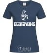 Women's T-shirt Scorpions logo navy-blue фото