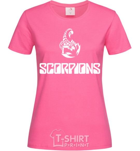 Женская футболка Scorpions logo Ярко-розовый фото