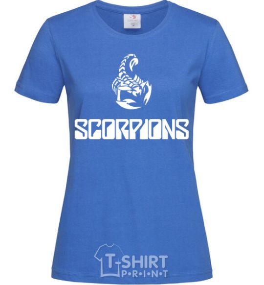 Women's T-shirt Scorpions logo royal-blue фото