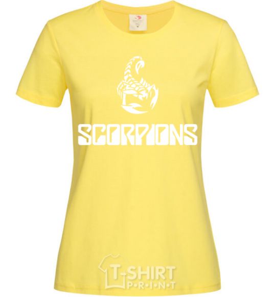 Women's T-shirt Scorpions logo cornsilk фото