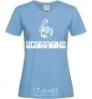 Women's T-shirt Scorpions logo sky-blue фото