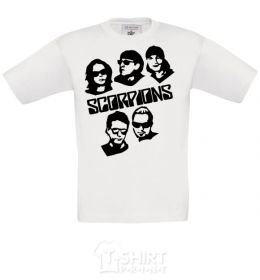 Kids T-shirt Scorpions faces White фото