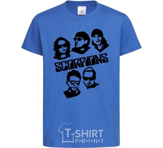 Детская футболка Scorpions faces Ярко-синий фото