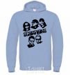 Men`s hoodie Scorpions faces sky-blue фото