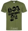 Men's T-Shirt Scorpions faces millennial-khaki фото