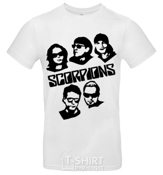 Мужская футболка Scorpions faces Белый фото