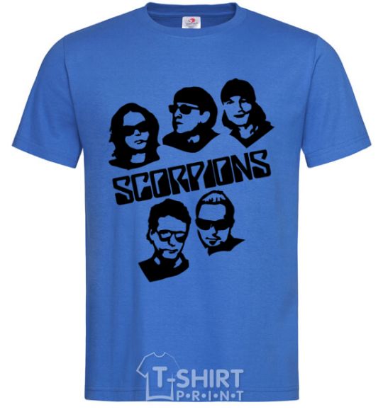 Men's T-Shirt Scorpions faces royal-blue фото