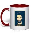 Mug with a colored handle Jared Leto red фото