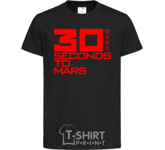 Kids T-shirt 30 seconds to mars logo black фото