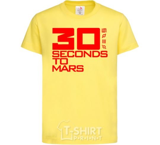 Kids T-shirt 30 seconds to mars logo cornsilk фото