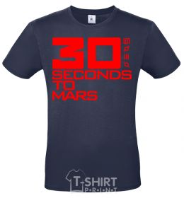 Men's T-Shirt 30 seconds to mars logo navy-blue фото