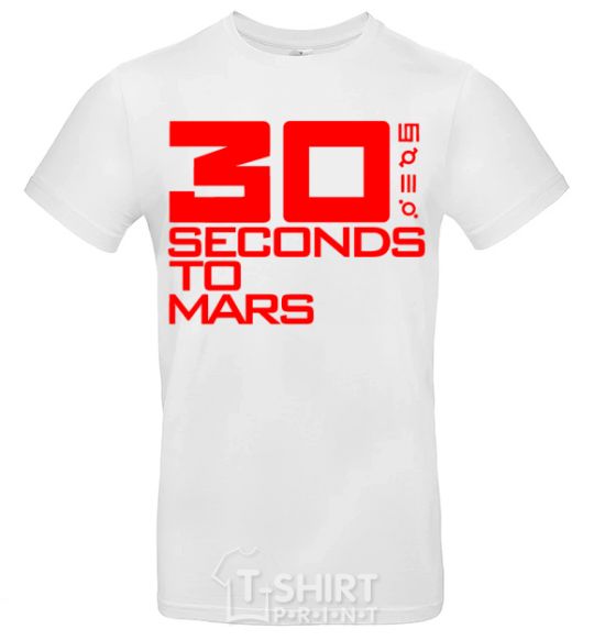 Men's T-Shirt 30 seconds to mars logo White фото
