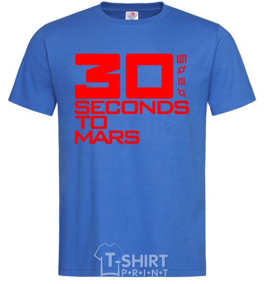 Men's T-Shirt 30 seconds to mars logo royal-blue фото