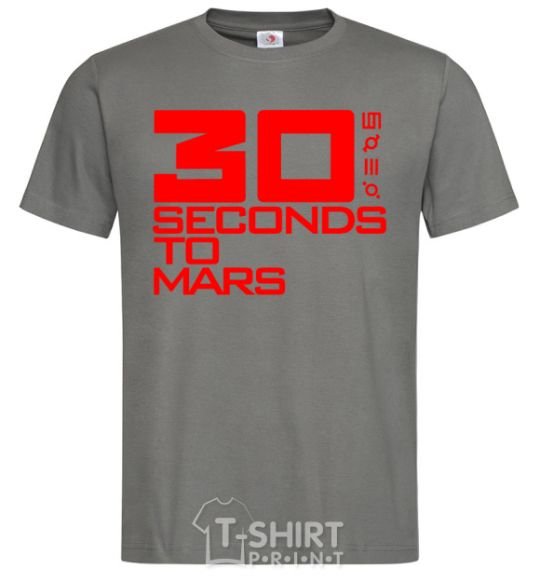 Men's T-Shirt 30 seconds to mars logo dark-grey фото