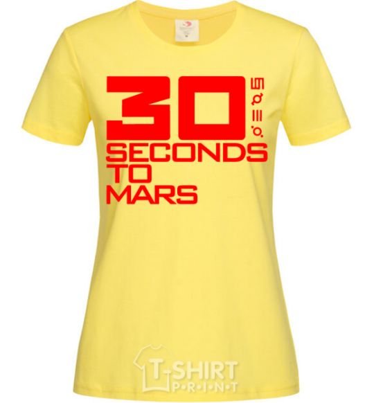 Женская футболка 30 seconds to mars logo Лимонный фото