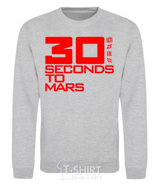 Sweatshirt 30 seconds to mars logo sport-grey фото