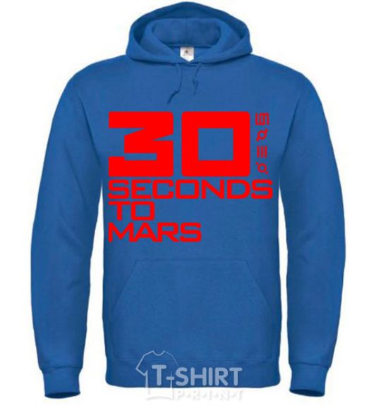 Men`s hoodie 30 seconds to mars logo royal фото