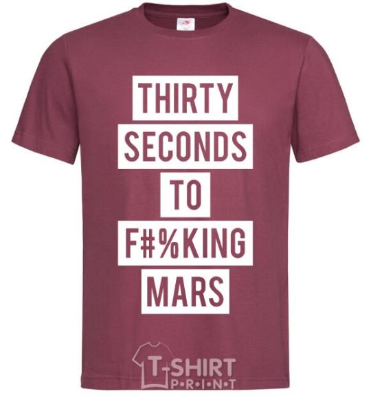 Men's T-Shirt Thirty seconds to f mars burgundy фото