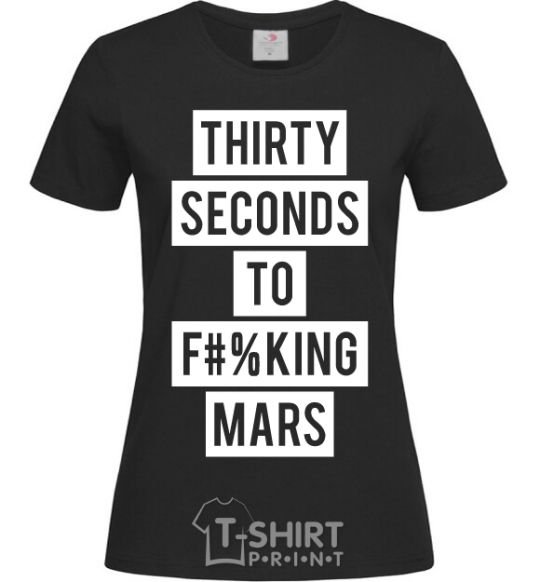 Женская футболка Thirty seconds to f mars Черный фото
