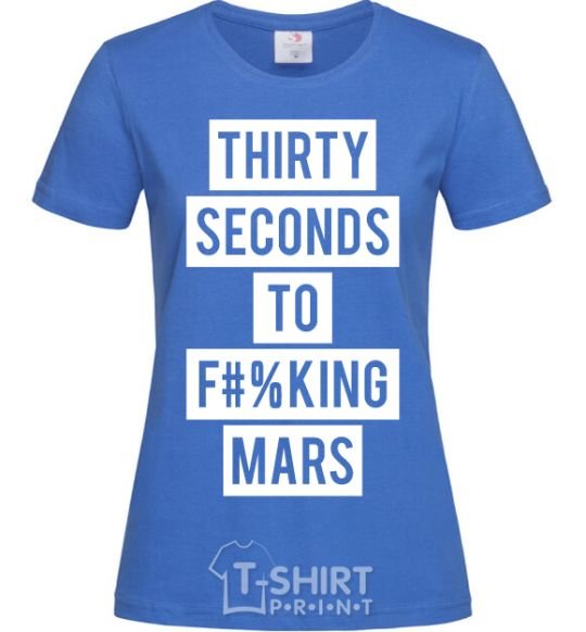 Женская футболка Thirty seconds to f mars Ярко-синий фото
