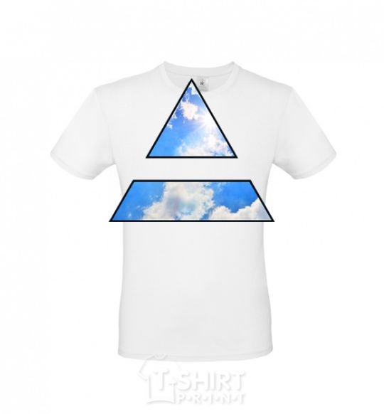 Men's T-Shirt 30 Seconds To Mars triangle White фото