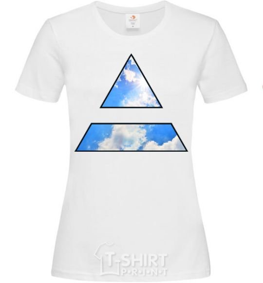 Women's T-shirt 30 Seconds To Mars triangle White фото