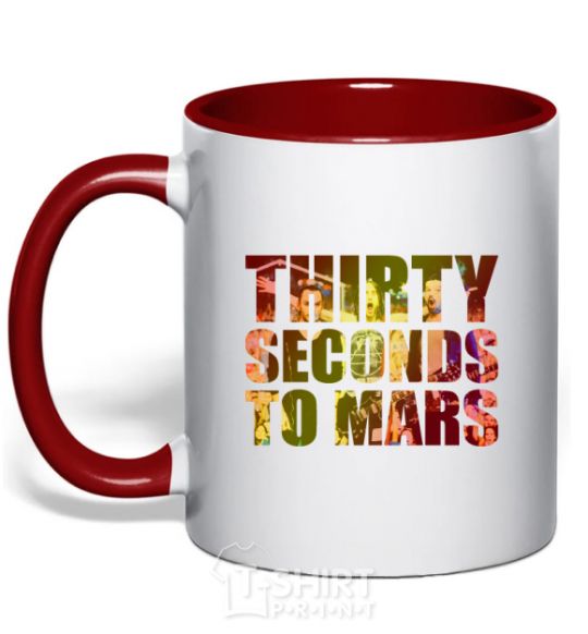 Mug with a colored handle TSTM concert red фото