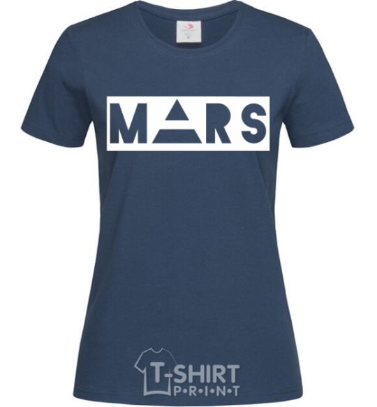 Women's T-shirt Mars navy-blue фото