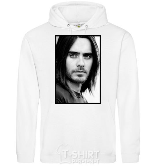 Men`s hoodie Jared Leto ч/б White фото