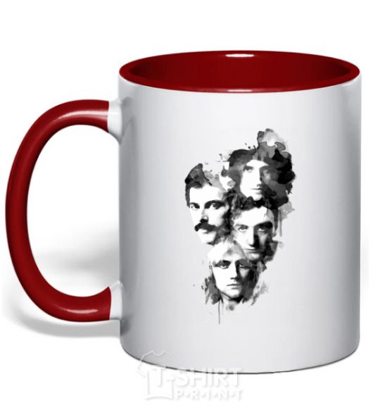 Mug with a colored handle Queen forever red фото