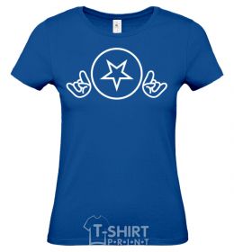 Women's T-shirt BI2 rock royal-blue фото