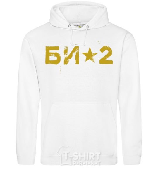 Men`s hoodie BI2 logo White фото