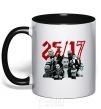 Mug with a colored handle 25-17 black фото