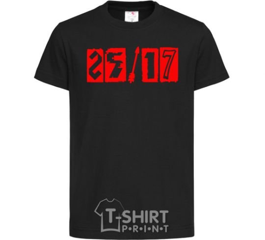 Детская футболка 25-17 logo Черный фото