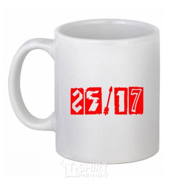 Ceramic mug 25-17 logo White фото