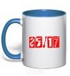 Mug with a colored handle 25-17 logo royal-blue фото