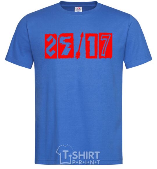 Мужская футболка 25-17 logo Ярко-синий фото