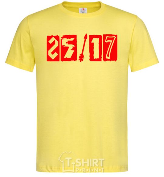 Мужская футболка 25-17 logo Лимонный фото